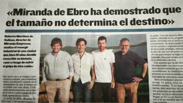 El Correo de Burgos: «Miranda de Ebro ha demostrado que el tamaño no determina el destino»